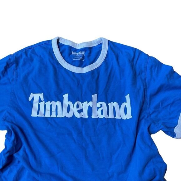 Y2K Timberland Spell Out Ringer T Shirt Small - Picture 2 of 4